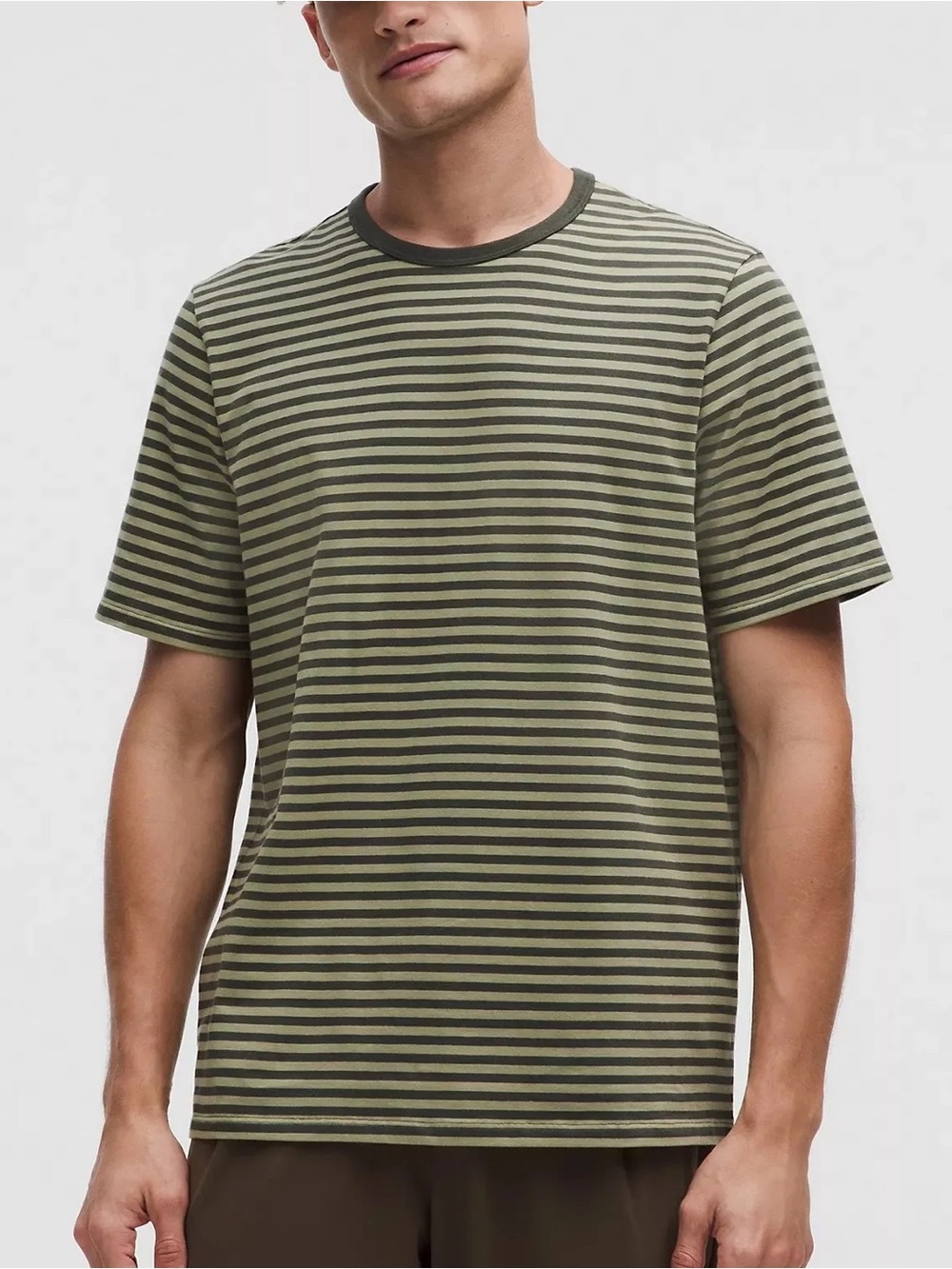 Lululemon Organic Cotton Classic-Fit T-Shirt Striped Size L NWT